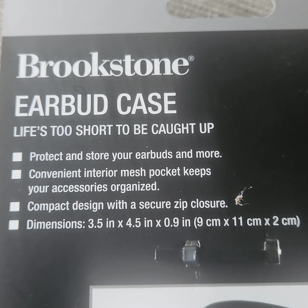 Brookstone Sleek Black Earbud Case